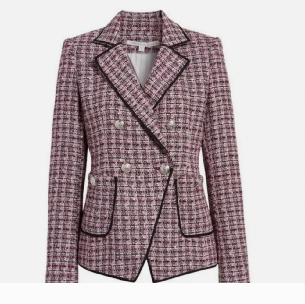 Veronica Beard Theron Tweed Double Breasted Blazer - Picture 5 of 15